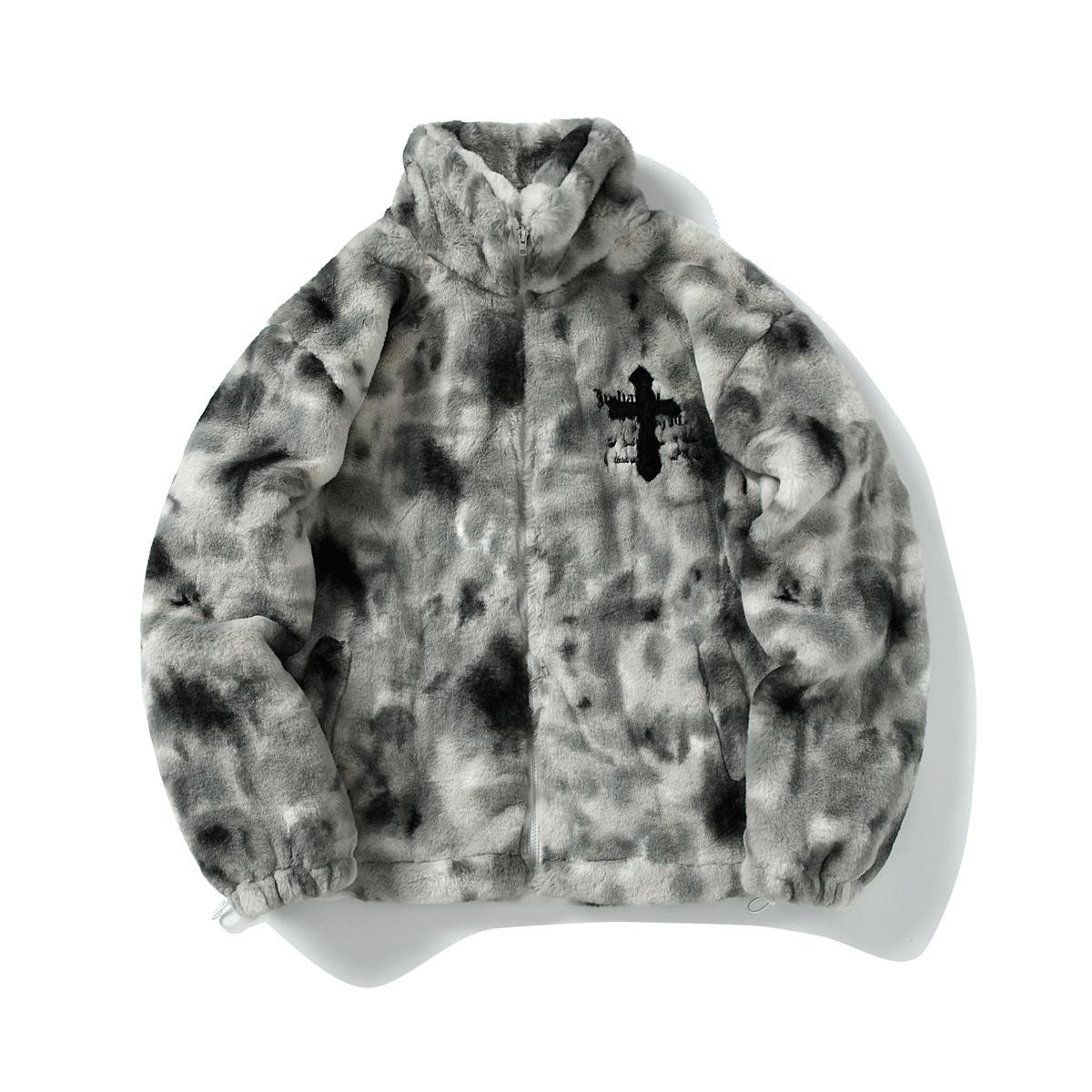 

Autumn Winter Korean Version Loose Warm Lamb Hair Women Short Coat Female Leopard Fur Plush Mens Women s Clothing S