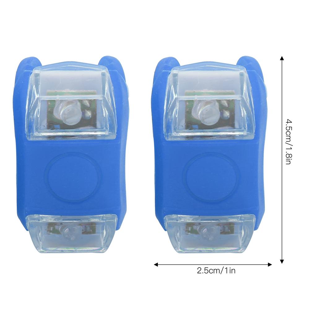 2pcs LED   Light Front Tail   Warning Colorful Lamp 3 Lighting Modes Waterproof Cycling Equipment
