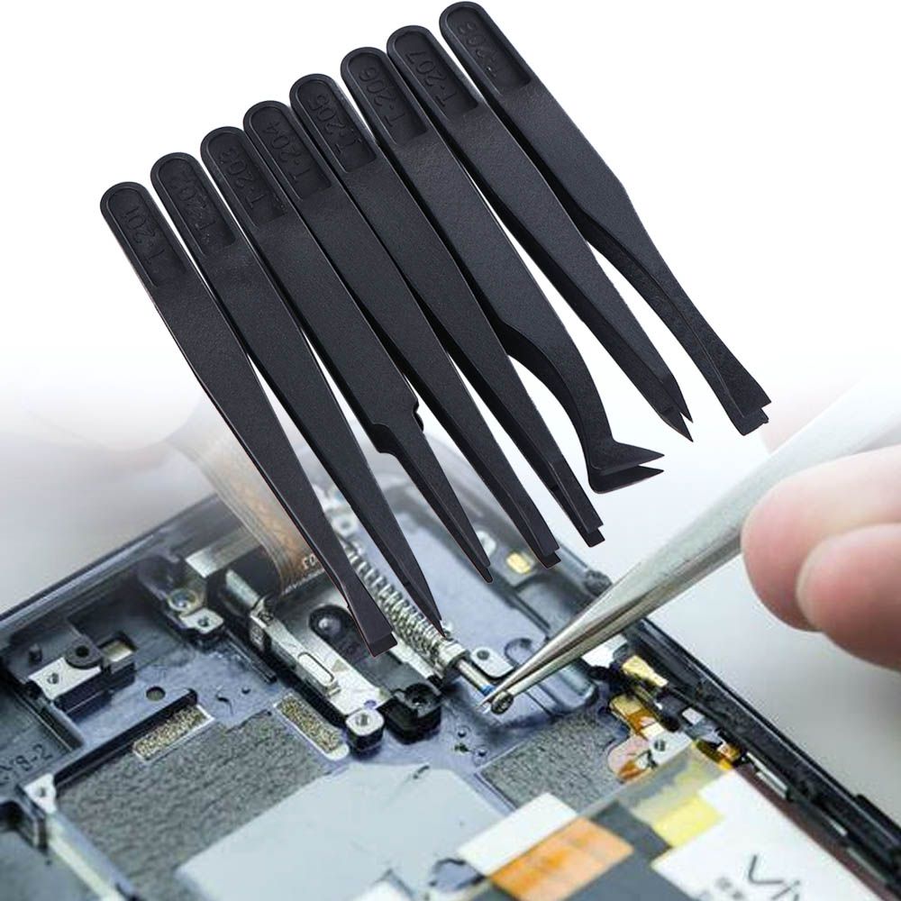 Magnetic Anti-static Precision Curved Straight Home Working Laboratory Work Maintenance Tools Repair Tools Tweezers DIY Tools T202