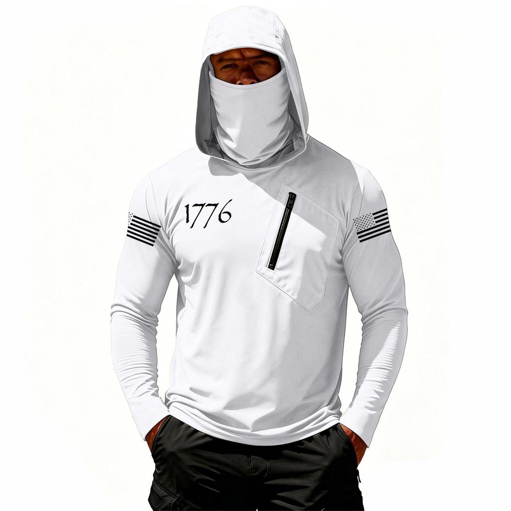 Men's Casual Hooded Long Sleeve Sunscreen Top