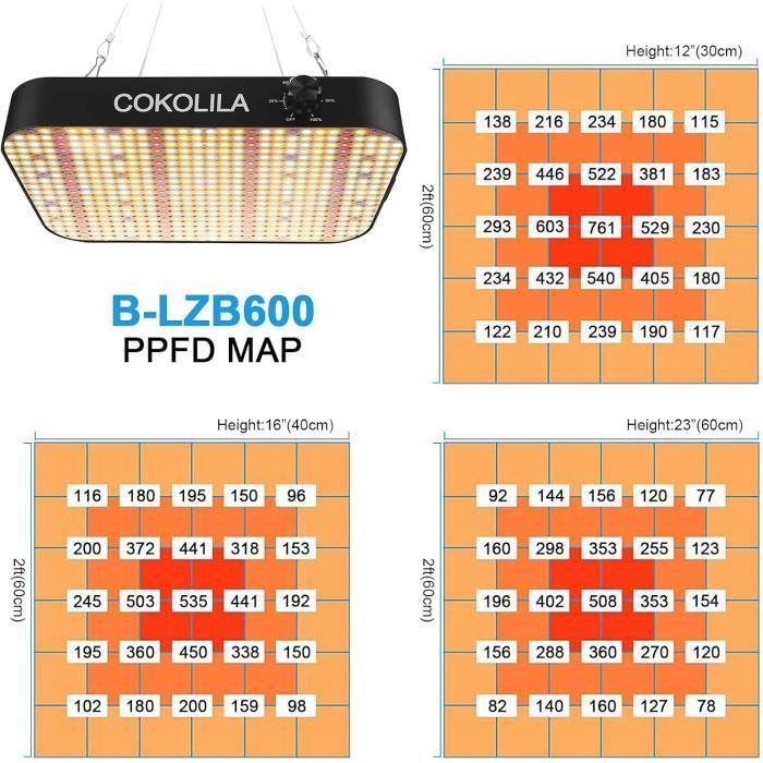 Lampe de Culture - COKOLILA - 600W - Spectre Complet - Dimmer - Efficacité Énergétique Élevée