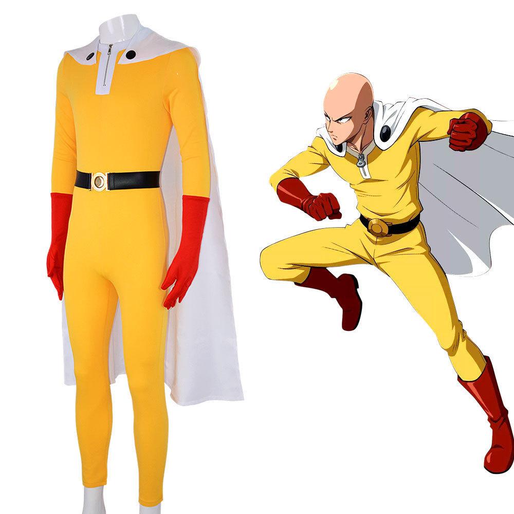 Celotělový Cosplay Oblek One Punch Man Opm s Polstrovaným Designem Pro Kostýmové Párty
