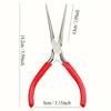 4.5-inch red needle mouth pliers, mini jewelry pliers, nail pliers, DIY handmade model pliers, tools