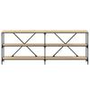 Console Table Sonoma Oak 200x30x75 cm Engineered Wood and Iron
