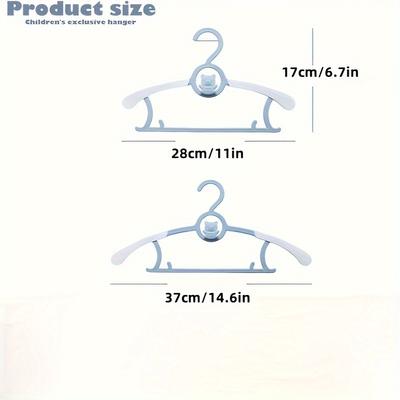 30 Pack Plastic Baby Clothes Hangers Retractable PP Drying Racks Anti Slip Durable for Bathroom Bedroom Closet Wardrobe