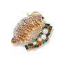 Retro Rhinestone Pearl Goat Brooch Eye-Catching Animal Badge Pin for Women Men Suit Family Gathering Wear Accessory