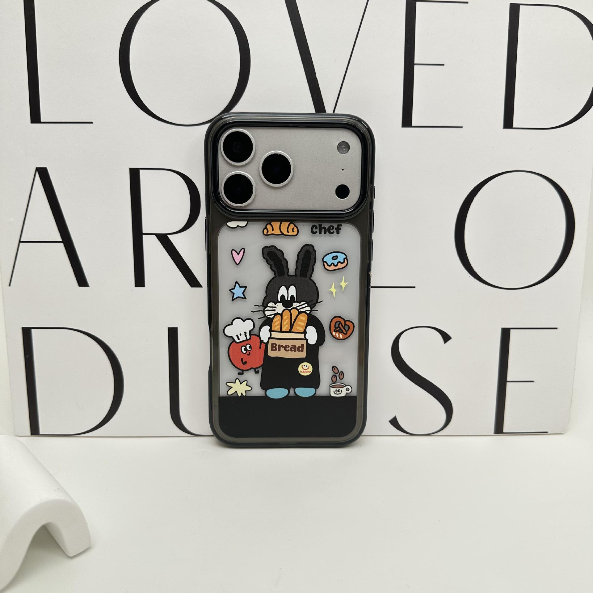 Trendy Oxygen Dog Shrimp Chip Shell Cartoon Bear iP17promax Drop-proof Phone Case iPhone16 Pro Max