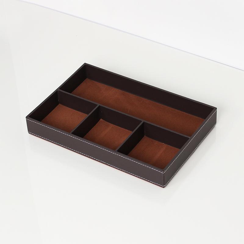 

Органайзер для стола из ПУ кожи, коробка большой вместимости, лоток для хранения офисных принадлежностей, канцелярских товаров, ключей, телефона, пульта дистанционного управления, настольный держатель