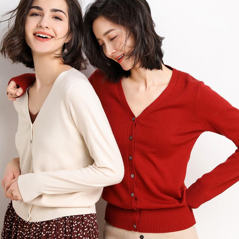 Women's Autumn Winter Tops Blouse Knit Knitwear Coat Sweater Cardigan For Women Streetwear Korean Clothes