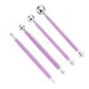 Embossing Pattern 4 Pcs Point Drill Creasing Pen With DIY Ball Styluses Tools Spiral Double Head Clay Sculpting Tools