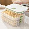 Clear Dumpling Storage Container With Manual Date Timer Stackable Designs Accessory for Efficient Freezer Organization