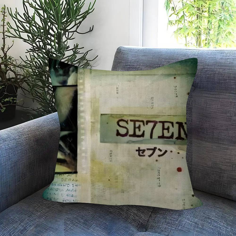 Seven Se7En Movie Classic Cushion Cover Pillowcase Upholstery Sofa Throw Pillow Home Decor Pillowcas