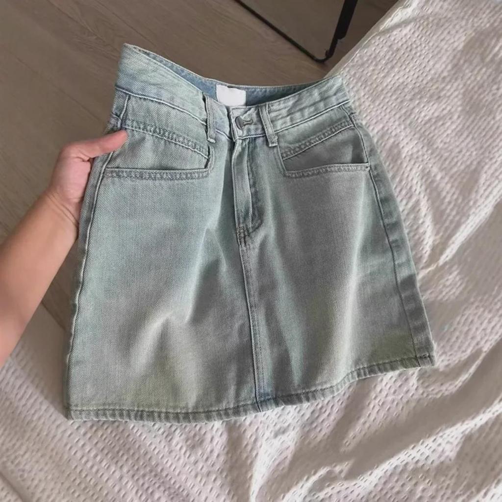 2025 Γυναικεία Μεγάλα Μεγέθη Λεπτή Α γραμμής Αμερικάνικη Ρετρό Τζιν Φούστα