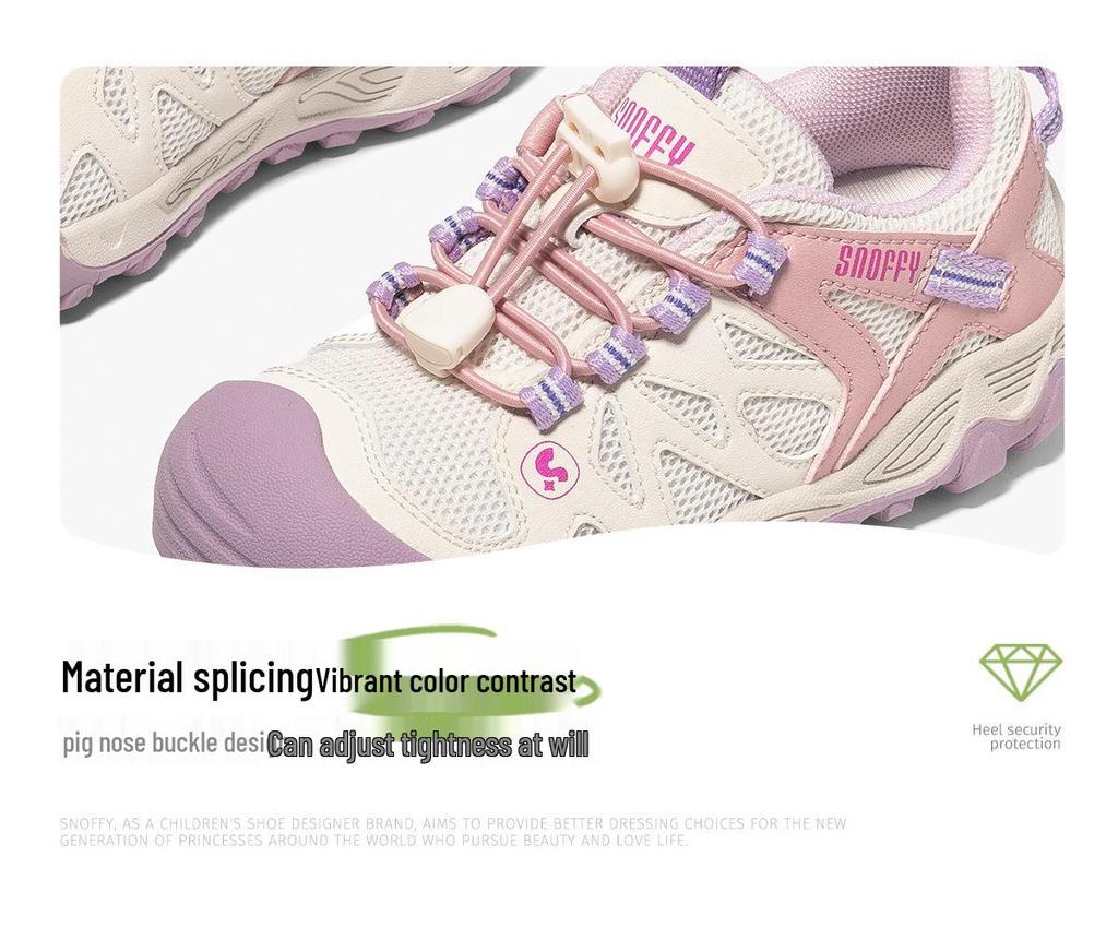 Snuffy Kids' Spring 2026 Sports Shoes - Non-slip, Soft Sole, Mesh Outdoor Running Sneakers