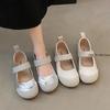 Fashion 2024 Spring Women's Flat Shoes Korean Style Mary Jane Ladies' Casual Leather Flat Boat Shoes Loafers Work and Party Wear 35-43