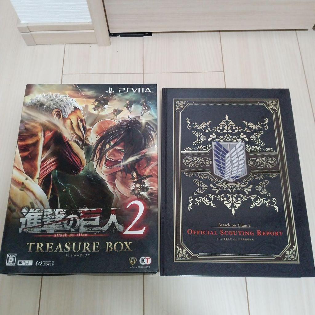 [USED] Attack On Titan Treasure Box, Character Pins, Poster, Soundtrack