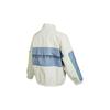 adidas Colorblock Striped Retro Sports Stand Collar Jacket for Women, Beige