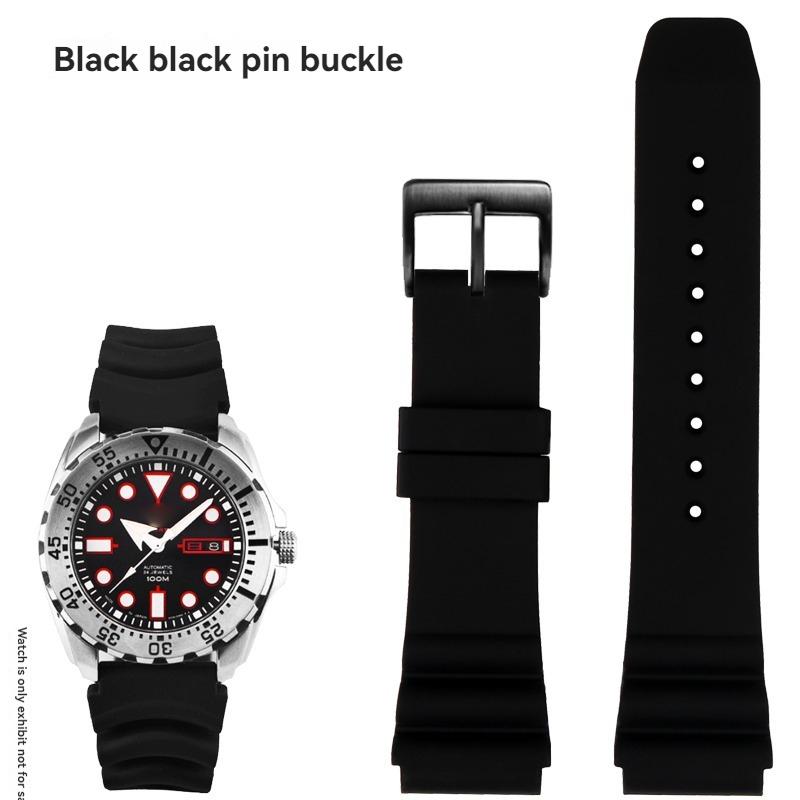 Cinturino in Gomma da 22mm per SEIKO 5 SKX007 SKX009 Turtle Mini MM SRPD Monster - Nero Blu Verde Cinturino per Orologio da Sub Sportivo