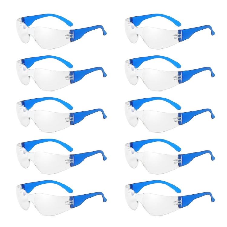 10Pcs Kids Safety Glasses Impact Resistant Protective Goggles Clear Lens Eyewear for Science/School/Landscaping