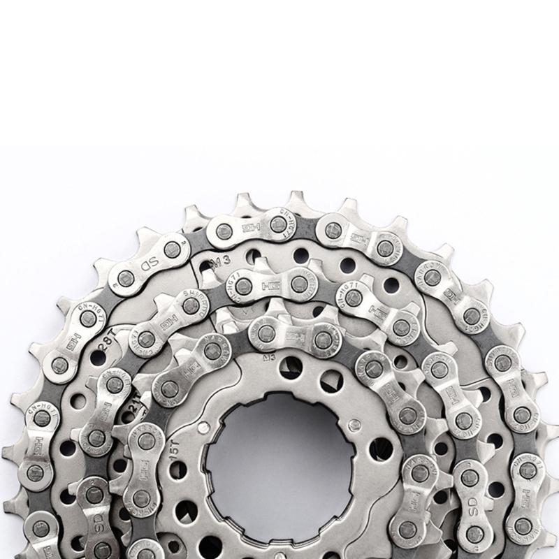 Bicycles Chain High Strength Steel Cycling Chain with Buckle, 112 Link Bike Derailleur Chain 9 Speed Bicycles Chain