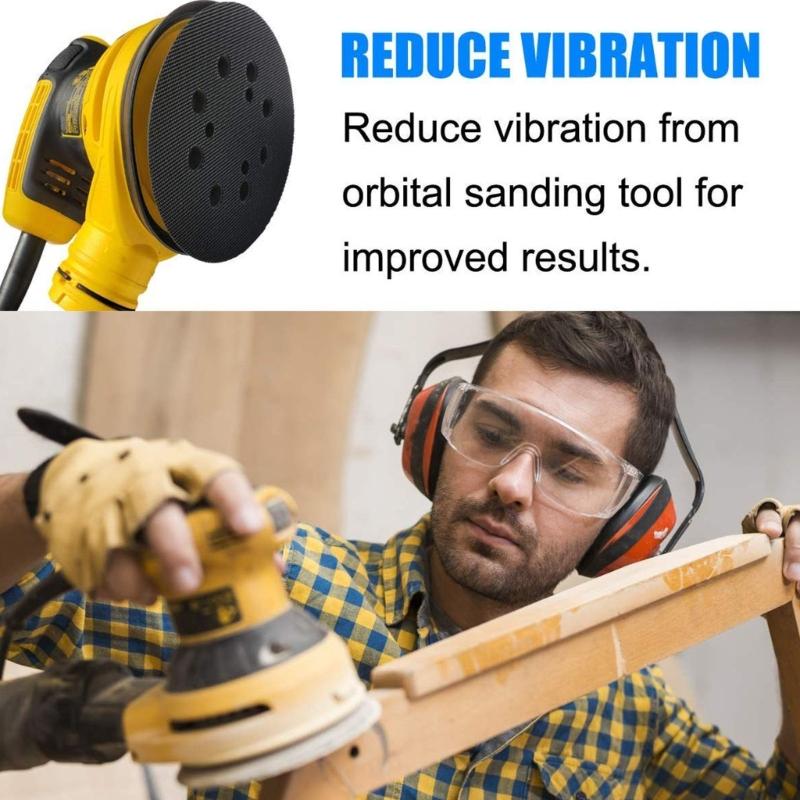 Disco de lijado para pulir coche de plástico resistente de 5 pulgadas con 8 agujeros para recogida de polvo para lijado eficaz con herramienta eléctrica