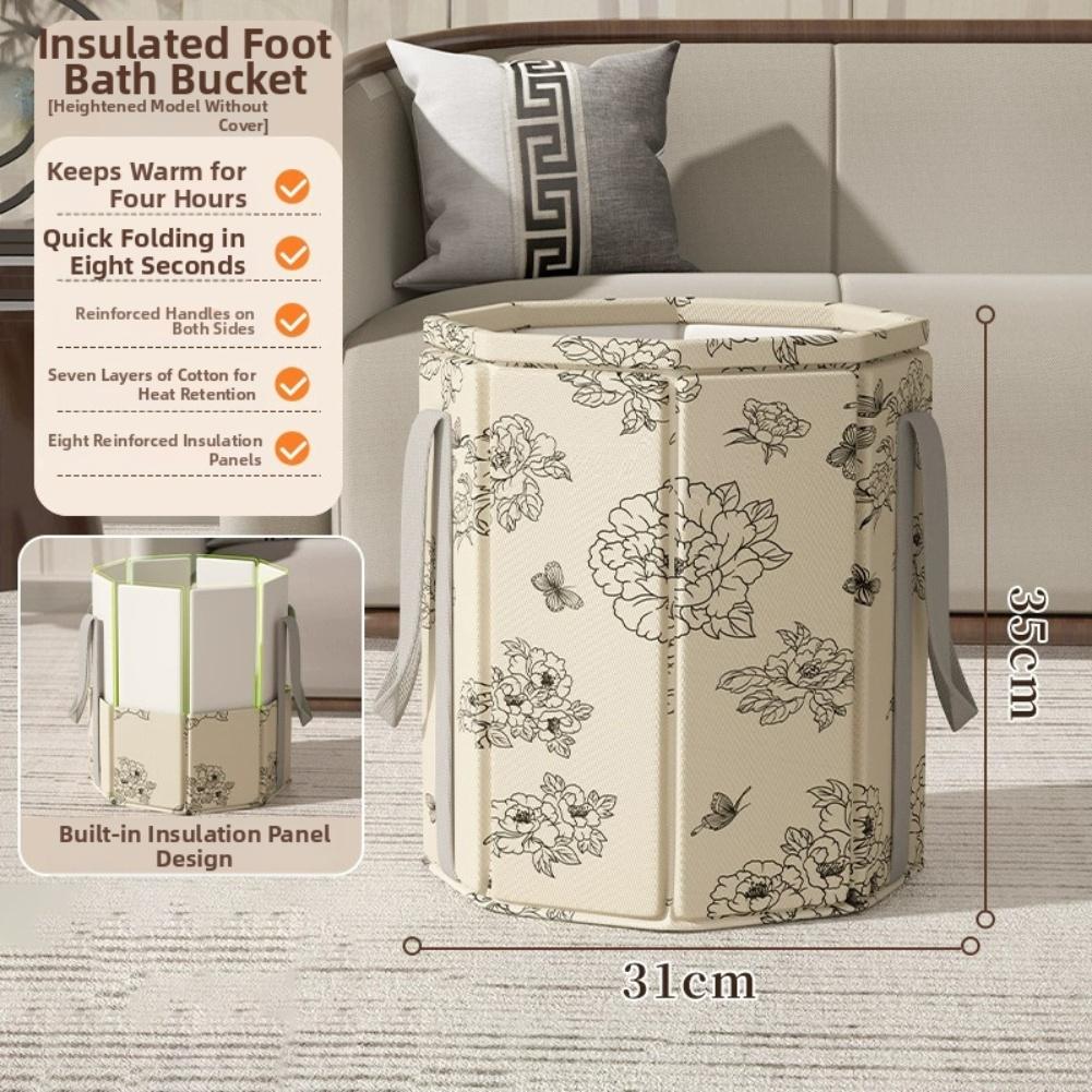 

Foldable Foot Washing Basin Portable Design with Six Layer Thermal Insulation and Deep Soaking for Foot and Calf
