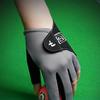 1PC Professional Half Finger Billiard Gloves For Left Hand Breathable Wear Resistant Ice Silk Gloves With Non-Slip Gasket Self-Adhesive Cloth Fixed