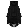 Costume Medievale Rinascimentale per Ragazze Vintage Vittoriano Gonna a Volant Stratificata Vita Alta Allacciatura Gotico Steampunk