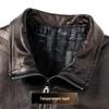 Fu Ting Men's Retro Oil Wax Leather Jacket