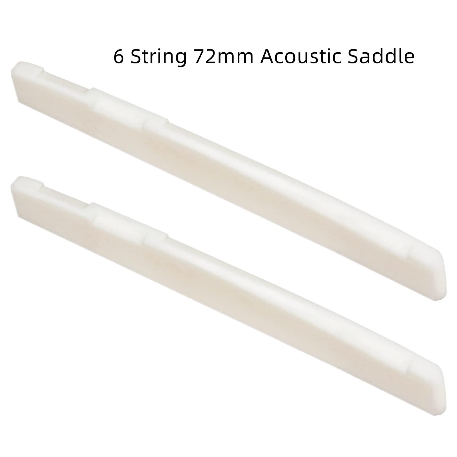 Miwayer 12 ,6 String 6 String Classical Guitar Bone Saddle, Guitar Bridge Saddles, Cut from Whole Bones