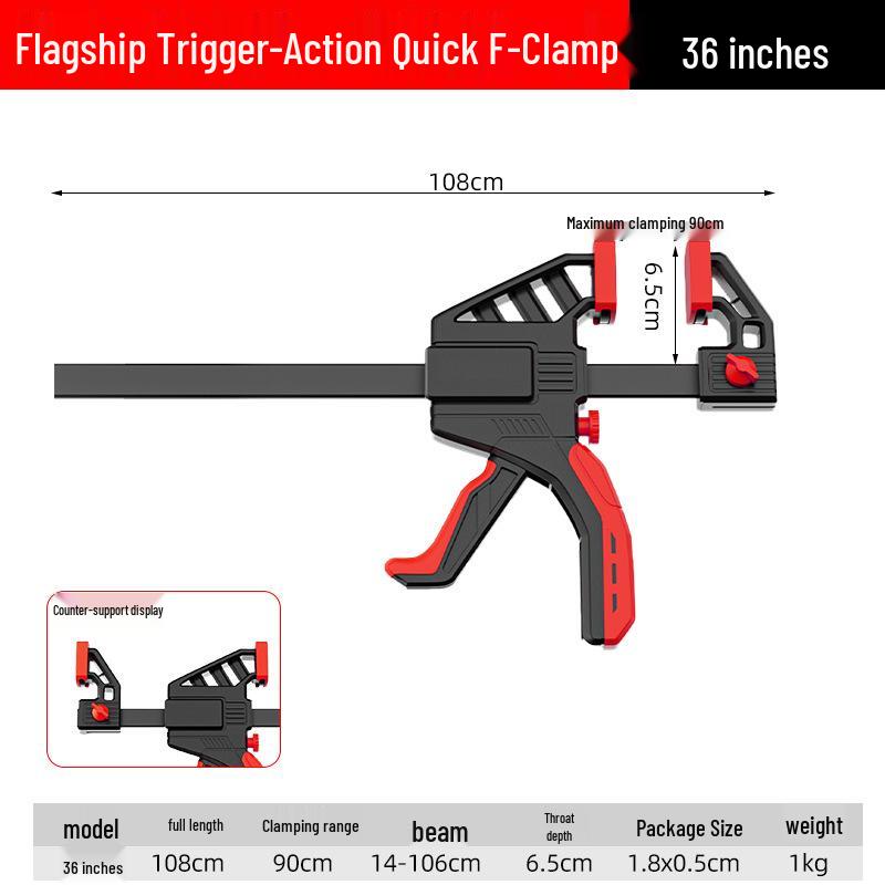 Heavy-Duty Right Angle Woodworking F-Clamp Tool Set