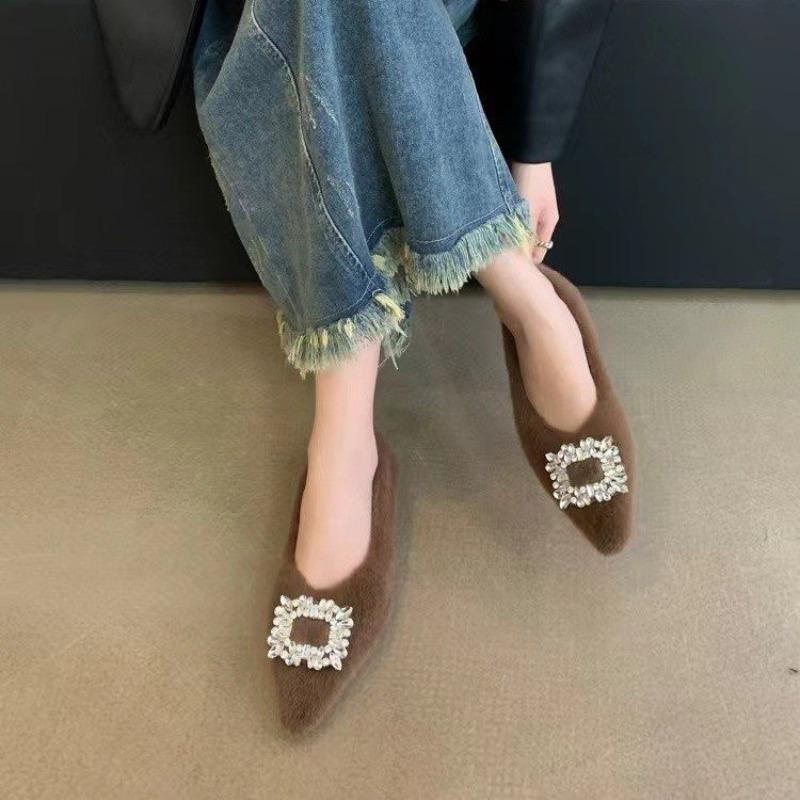 

2024 Повседневные туфли на высоком каблуке с квадратным носком, сексуальные, на толстой подошве, однотонные, новый стиль, украшенные стразами, ретро-мода, повседневные туфли с низким верхом 40 хаки