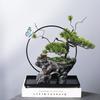 Wrought Iron Hanging Flower Pot Resin Creative Wenzhu Green Plant Home Living Room Decoration Retro Succulent Flower Pot Landscaping Pot