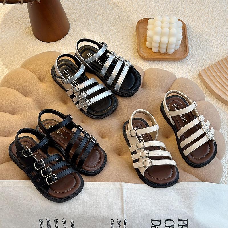 New Summer Kids' Roman Sandals - Korean Style Hollow-Out Princess Sandals for Girls & Soft Sole Beach Sandals for Boys