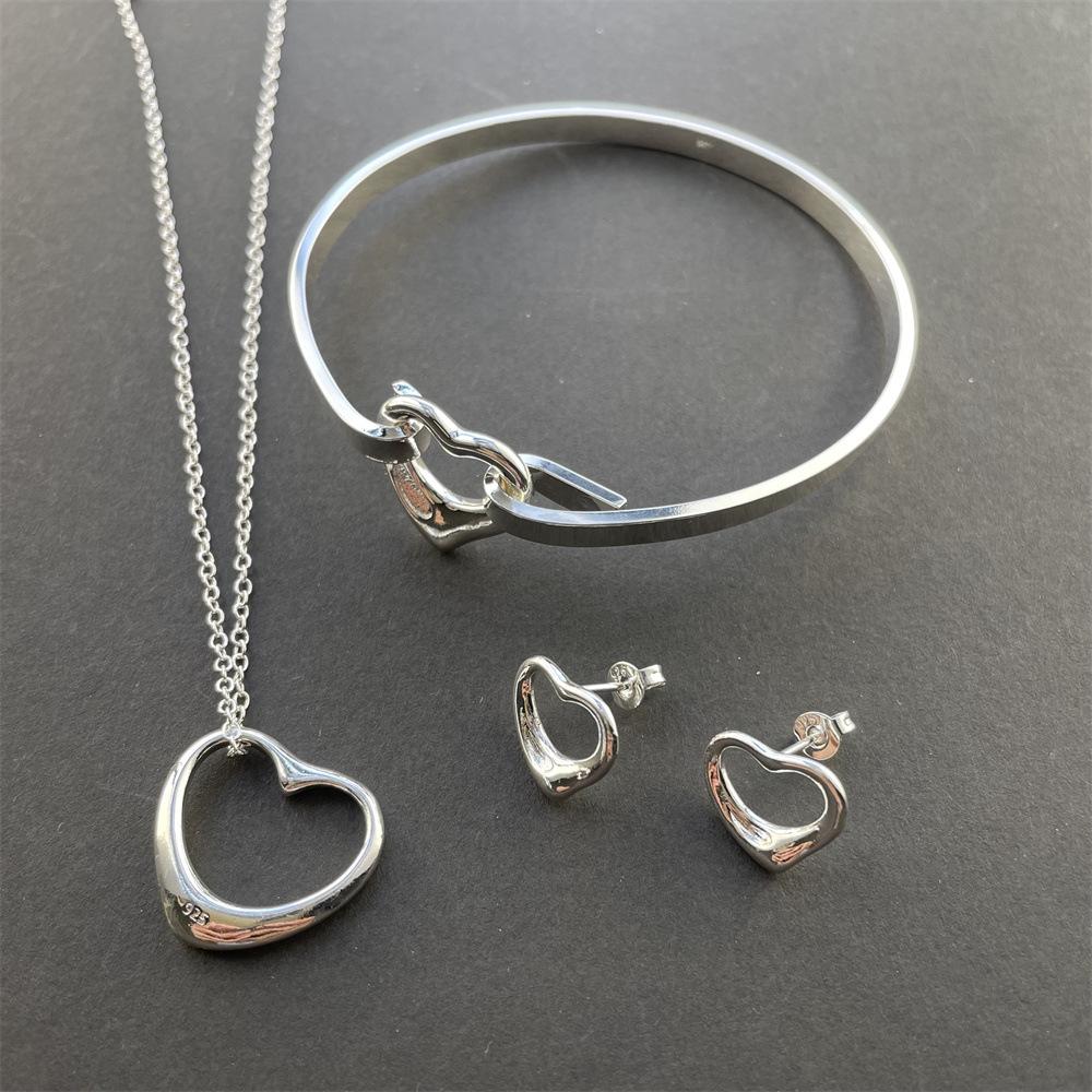 Colier Inimă Cercei Brățară, Set T112