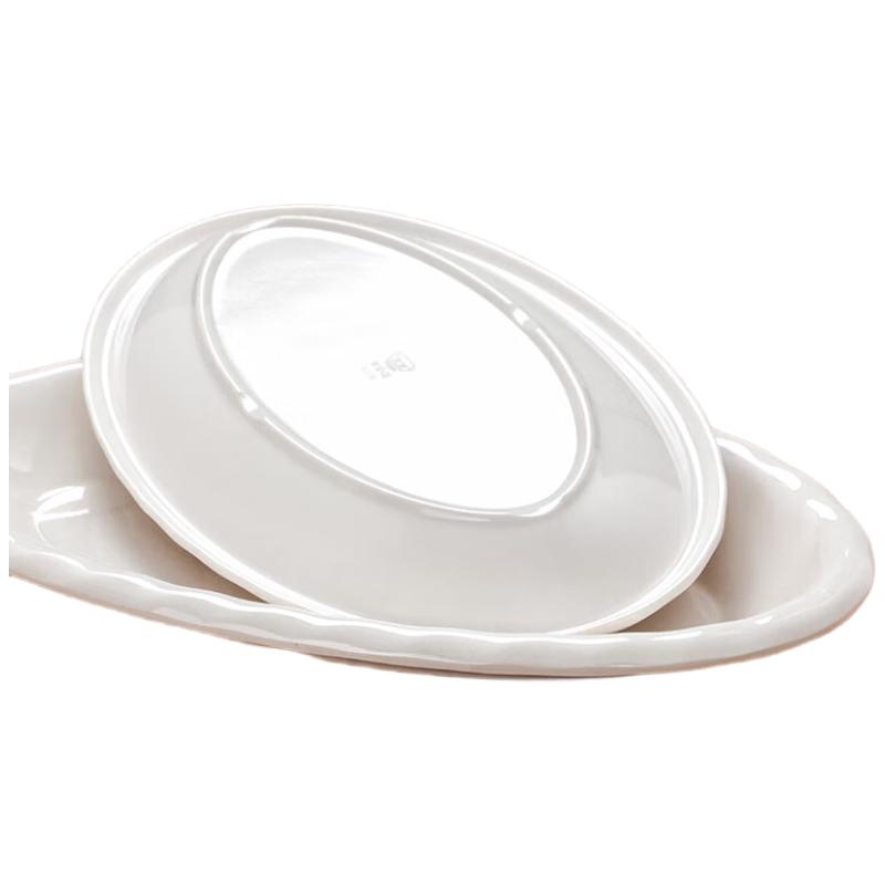 

Huihuang White 18-inch Oval Melamine Fish Plate