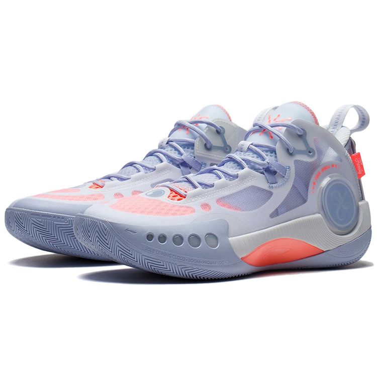 Li Ning Phantom 3 Sports Casual Non-Slip Wear-Resistant Low-Top Basketball Shoes Men Sneaker Light-Blue ABPS041-1