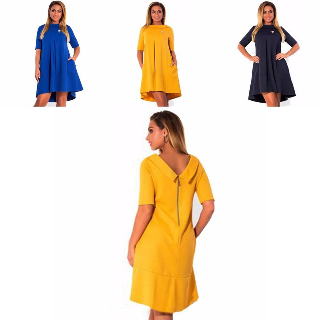 Elegant Women Zip Back Stretch Dress With Timeless Classic Appeal For Any Occasion