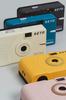 RETO Ultra Wide & Slim 35mm Reusable Daylight Film Camera - 22mm Wide-Angle Lens, Focus-Free, Lightweight, and Easy To Use (Cream)