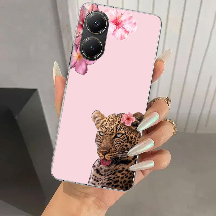 Pink Leopard Print Phone Case for Xiaomi Poco X5 X6 X7 Pro F7 Ultra M7 Redmi 15 15C 13 13C 12 12C 10 10A 10C 9 9A 9C 9T Shell Po