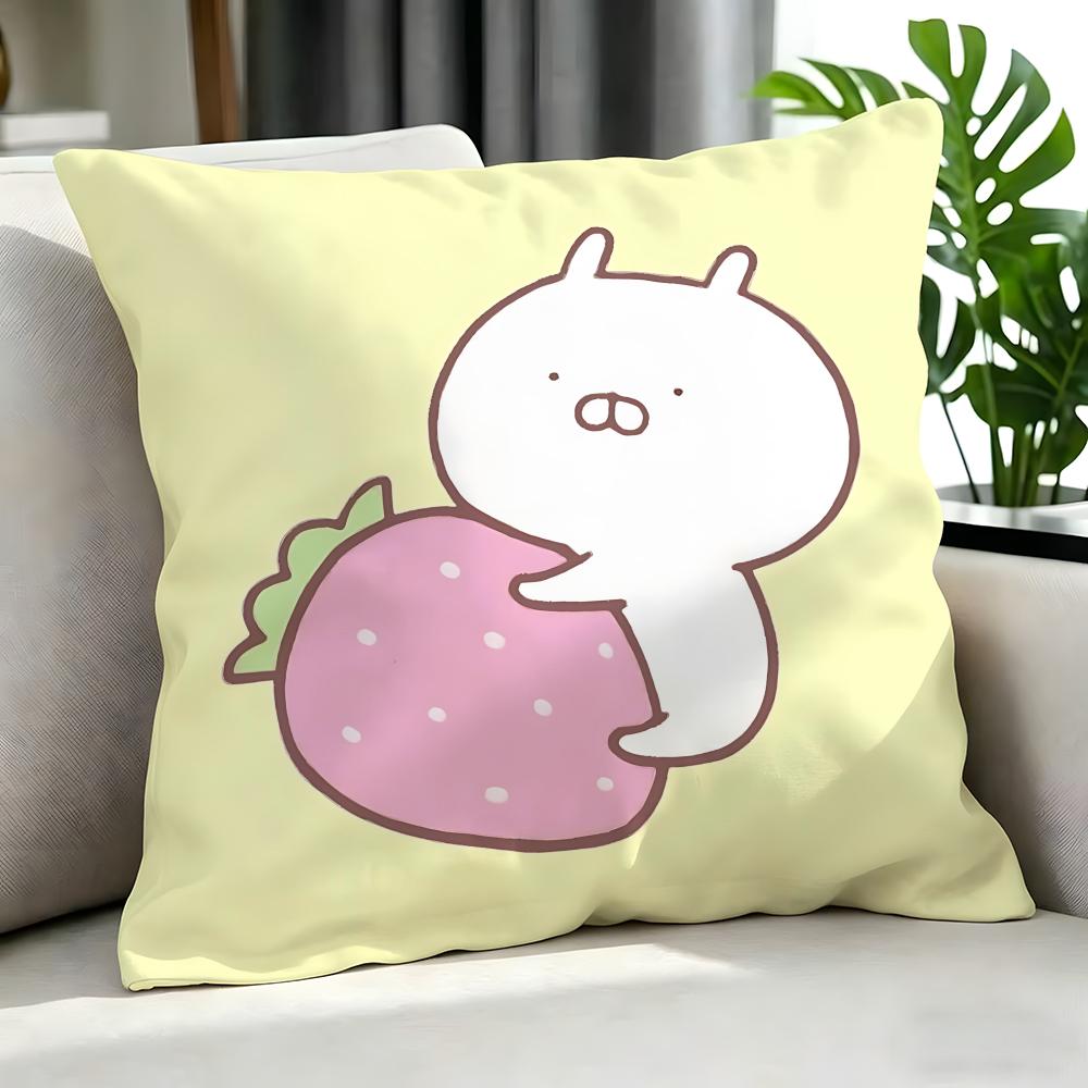 cute Usamaru Cushion Cover Cushion Cover Set 4Pcs 50x50 45x45 40x40 Pillowcase Decorative Sofa Home Decor