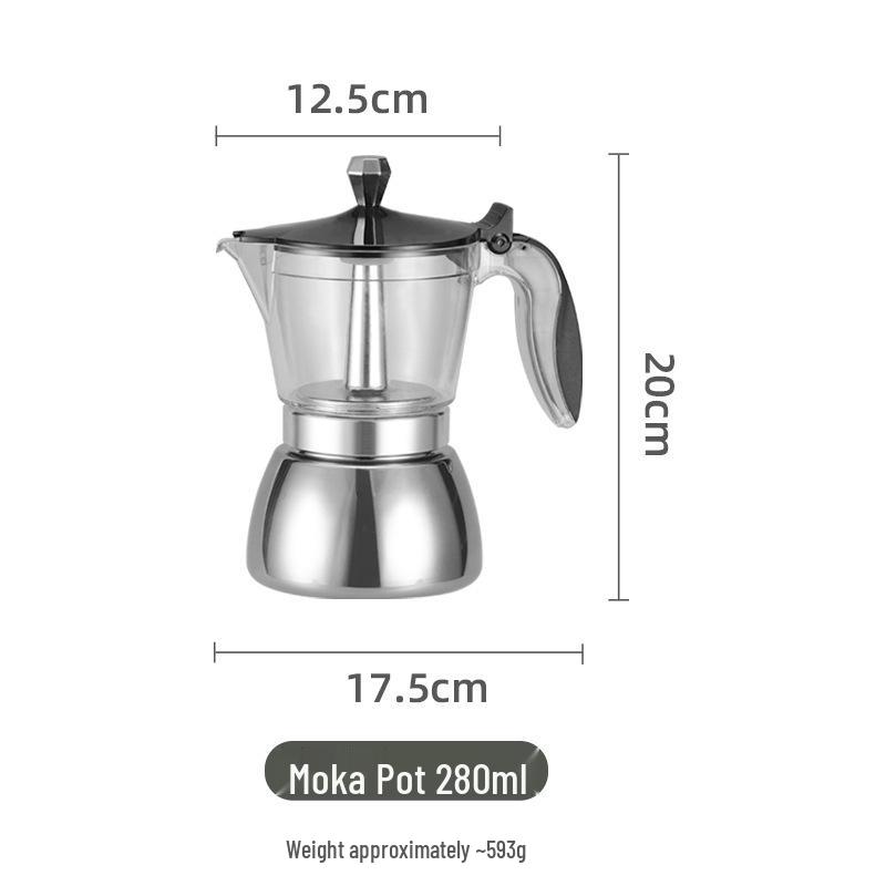 Cross Mocha Pot Espresso Maker: Portable Italian-Style Coffee Utensils Set for Home Use