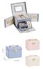 Accessory Case Jewelry Box with Dividers and Large Convenient for Carrying Compact Storage Pouch Large Mirror, Capacity, Portable, Earrings,