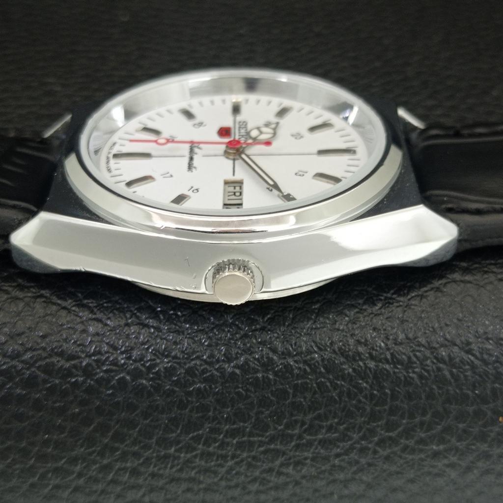 REFURBISHED SEIKO 5 AUTOMATIC 6309A VINTAGE JAPAN MENS WHITE WATCH a442893-1