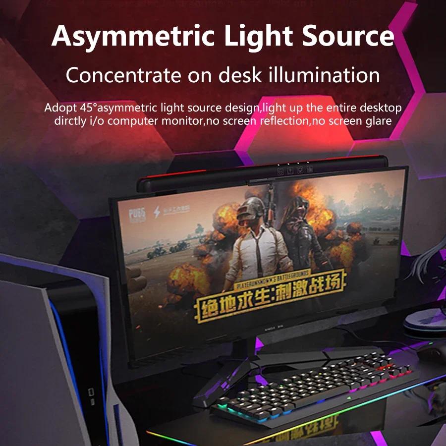 Led Monitor Lights Bar RGB Stepless Dimming Background Atmosphere Desk Lamp Curved Screen Monitor Light Bar For Monitor Lights