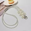 Oblique Span Chain Beaded Shoulder Chain Mobile Phone Lanyard Pearl Pendant Mobile Phone Universal