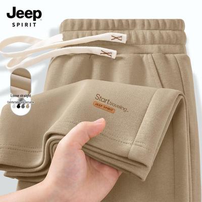 JEEP SPIRIT Men's Relaxed Fit Straight Leg Casual Pants