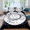 Comforter Sun Moon Queen Bohemian Black And White Print Yin Yang Comforter Galaxy Star Twin Bedding Set
