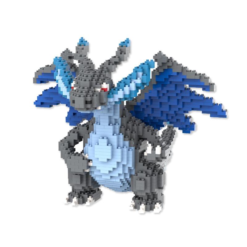 Pokemon Micro Building Block Pikachu Psyduck Gyarados Charizard Squirtle Model Diamond Brick Figure Model Toys for Birthday Gift