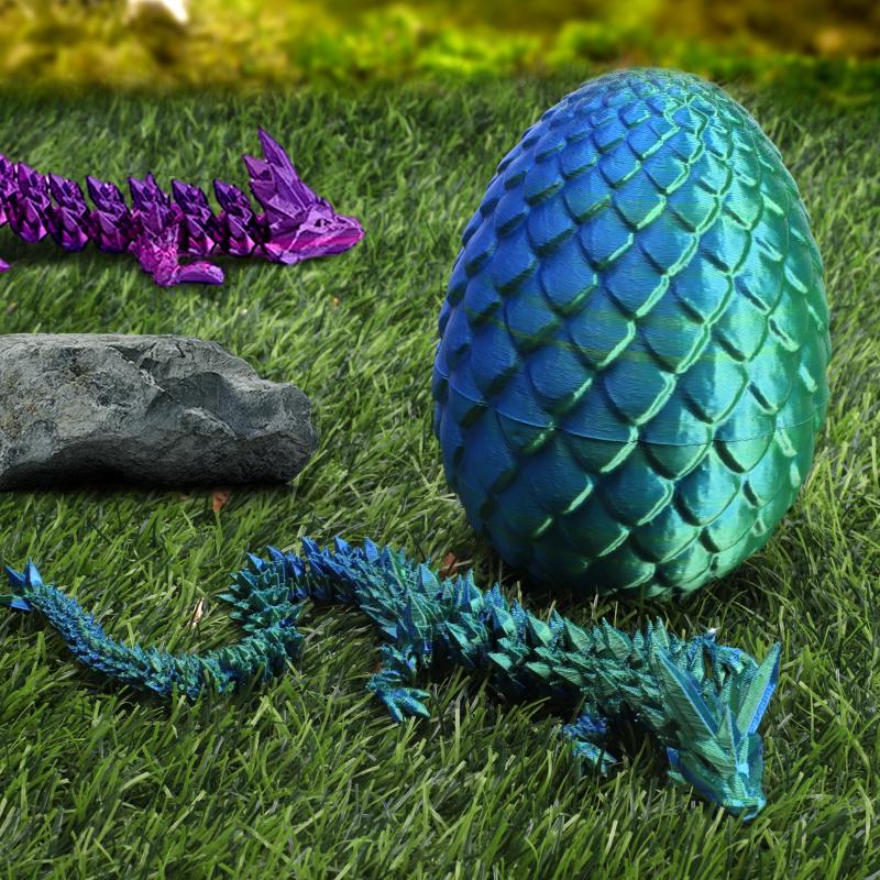 3D Imprimat Gem Dragon Articulat Rotativ 3D Dragon Jucărie Mystery Dragon Ouă Articulații Posibile Fidget Jucărie Surpriză Pentru Autism ADHD